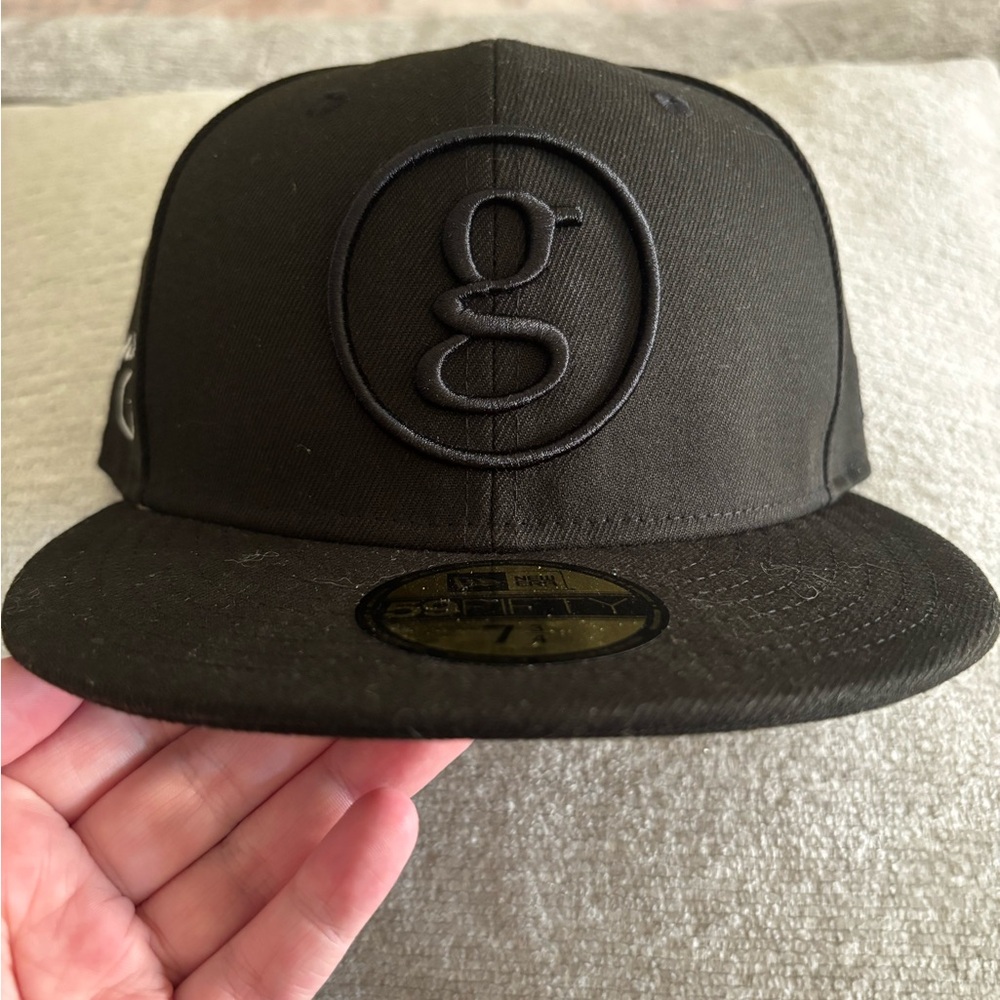 New Era Black Cap with Embroidered Logo